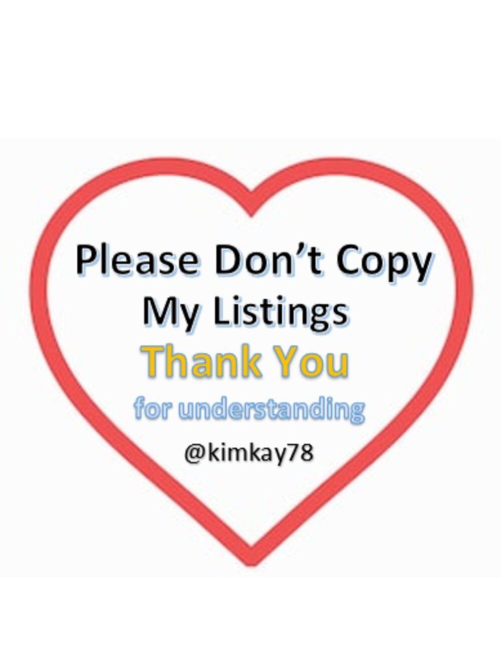 Please do not copy my listings for personal use.